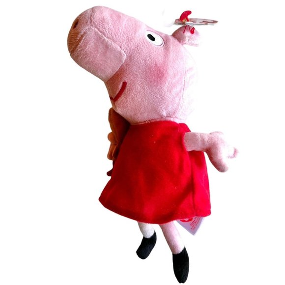 Ty Peppa Pig 2021 Teddy Bear NWT 8" Red Dress - Picture 3 of 13